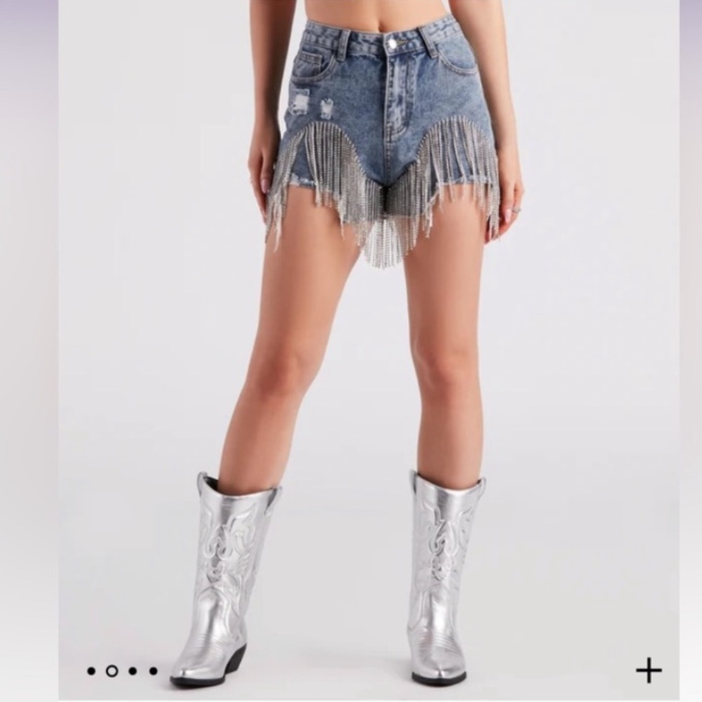 Cute af Rhinestone Shorts - Picture 2 of 2